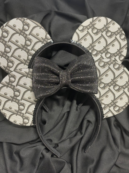 Designer D With Black Bow