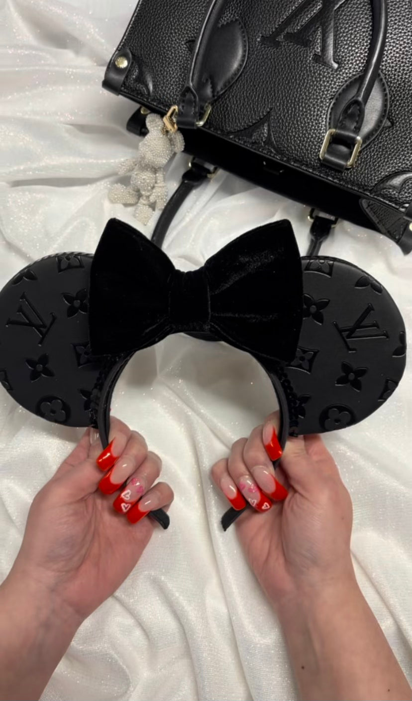 Black Monogram With Black Bow